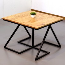 참죽나무 원목 철제 테이블 660 다용도 미니 테이블 보조 사이드 인테리어 식탁, 블랙
