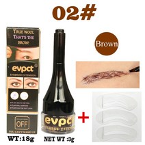 섬유염색약 패브릭물감 눈썹 강화제 섬유 천연 헤어 젤 메이크업 연장 착색 블랙 브라운 오래 지속되는 문, 02 Brown
