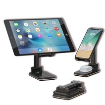 선샤인 무선 충전기 에어팟 버즈 삼성 애플 거치형 폴딩 고속 무선 충전기, 블랙, 1개