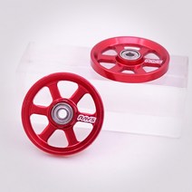 미니카 132 스케일 미니 4wd 자동차 모델 용 8pcs 19mm 알루미늄 가이드 롤러 예비 부품 14세 이상 타미야, 타이프 레드