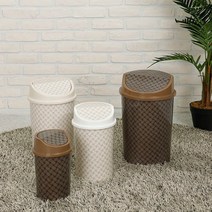 리빙패밀리 라탄휴지통 심플한휴지통 10L휴지통 작은휴지통 사무용, 1개, 3호(아이보리)