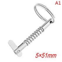 스테인레스 스틸 텅핀 스톱 핀 5mm 51 76mm 퀵 안전 릴리스 마린 비미니 탑 데크 힌지 보트 1 개, 01 51mm