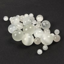 캣츠아이 화이트 원석 비즈, 4mm