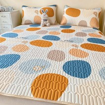 펠랄라 라텍스 돗자리 여름 매트리스 토퍼 순면 누비토퍼커버, 비 꽃 돌