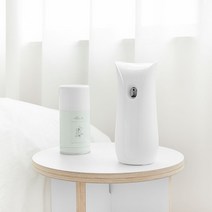 아레뜨 자동 분사기 + 화장실 방향제 향캔 리필 실내 집안 업소용 화장실, 쁘렝땅(잉글리시페어향)+자동분사기