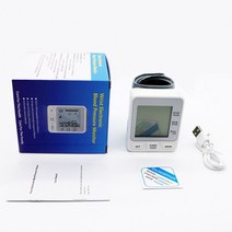 음성 USB 자동 혈압계 디지털 손목 혈압 모니터 Tensiometro 맥박 심장 모니터, 04 US plug, 04 US plug