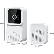 스마트 인터폰 스마트 무선 초인종 wifi 야외 hd 카메라 도어 벨 나이트 비전 비디오 인터폰 음성 홈 모니터 도어 보안 차임 세트, 비디오 초인종