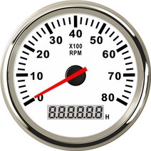 타코메타 타코미터 85mm 보트 자동차 해양 게이지 8000 rpm LCD 아워 빨간색 백라이트 9-32V 오토바이, 01 WS 8000 rpm