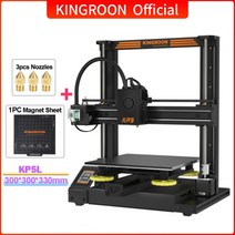 KINGROON KP5L 대형 3D 프린터 300*300*330mm FDM 재개 전원 끄기 인쇄 DIY 키트 고정밀 impressora, 02 KP5L add Mag Sheet, 한개옵션1