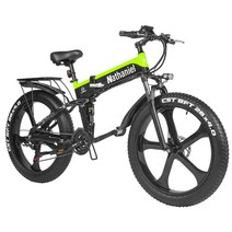 접이식 전기 자전거 남성 산악 자전거 48v 1000w ebike 최대 40kmh 사이클링 전자, 17아 그린, 협력사