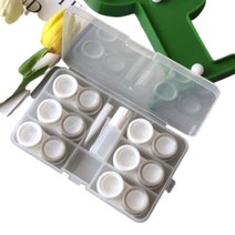 수납 렌즈 여행 렌즈통 아크릴 케이스 보관함 컬러렌즈 상자형 키트, 그린