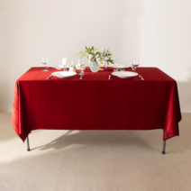 행사용벨벳테이블보 구김없고 늘어나지않는 고급벨벳소재 식탁보, 815(레드), 90x150