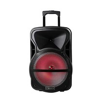 12인치 블루투스 휴대용 스피커 및 삼각대 스탠드 반응등 포함 FM 라디오 USB/TF 입력