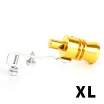 자동차 터보 휘슬 범용 알루미늄 사운드 머플러 배기 파이프 블로우 오프 밸브 시뮬레이터 SMLXL, Gold XL