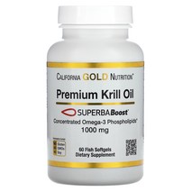CGN 캘리포니아골드뉴트리션 프리미엄 크릴 오일 1000mg 60정, 1개