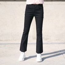 히든밴딩 스판 커팅 블랙 부츠컷팬츠 국내생산 여자 봄바지 S~XL 블랙진