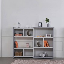 Sunshine 사이즈조절 확장형 책장 길이조절 선반 오픈 서랍 책꽂이, 블랙화이트