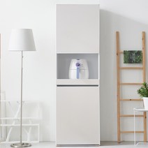 가온리빙 레이킨 월플렉스 주방수납장 밥솥/렌지대, 레이킨600 슬라이드(화이트그레이)