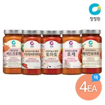 [KT알파쇼핑]청정원 스파게티소스 600g 5종 x 4개, 토마토600gx2개+비스크로제600gx2개