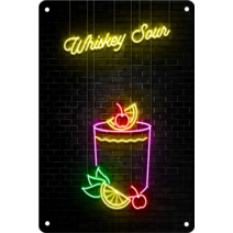 Neon Drink Metal Signage Tin Painting Cocktail Poster Plaque Home Living Room Bar Club Party Modern, 05 5_01 20x30cm