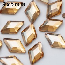 네일 스티커 젤 재료 아트 파츠 인조손톱 셀프 세트 여러 가지 빛깔의 플랫백 크리스탈 라인석 디자인 유리 납유리 반짝이 액세서리 장식 개, 3x5mmGolden shadow