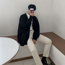 가을 니트 가디건 남자 코트 겨울 도톰한 겉옷 루즈핏 봄 자켓 아우터