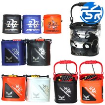 - 제로조구 두레박 투명두레박모음 민물바다낚시 물고기 살림망 갯바위 생활낚시 필수품 살림통 물받이 쭈꾸미 갑오징어, 오렌지(손잡이레드)