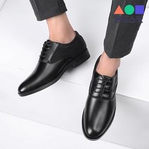 몬드스팟 3cm 부드러운 인조가족 브이V 포인트 캐주얼 남성화 구두 블랙(DM335)