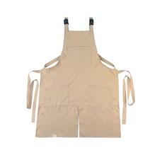 카페앞치마 버클 데님 앞트임 앞치마 공방 바리스타 화방 버클타입 앞치마, 베이지_L, 1개