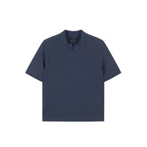 가넷옴므 23SS GBS34224 블루 세미오버핏 피케 반팔 티셔츠 107823