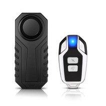 오토바이 도난경보기 ouspow 자전거 무선 원격 제어 경보 진동 센서 113db 큰 방수 보안 경보, 검은색