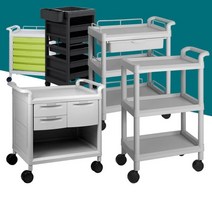 학교 실험실 연구소 이동카트 트롤리 식당카트 배식 갈비집 홀카트 청소, 1개, CART-501 회색