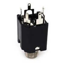 5 핀 6.35mm 오디오 마이크 여성 소켓 패널 솔더 커넥터와 너트, 1 세트 1