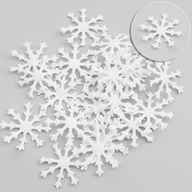 화이트 스노우 크리스마스 장식 오너먼트 눈설정 눈꽃 트리 눈결정체 부직포 C 2.7cm 20개 세트