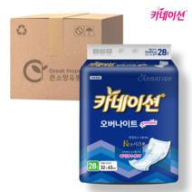 카네이션 오버나이트 28매 5팩 (140매) 박스, 5개