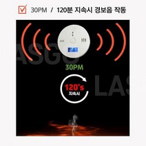 이산화탄소 일산화탄소 캠핑 가정용 가스누출 휴대용 C0 C02 농도 측정기 경보기 감지기, 일산화탄소 경보기, 1개