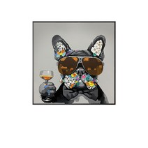 혼멘 캔버스 DIY 비즈 보석 십자수 동물개 40x40 cm DIY 구슬큐빅 자수, 100×100