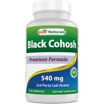 Best Naturals 참마 승마 추출물 갱년기 블랙 코호시 540mg 120캡슐, 120 Count (Pack of 1)