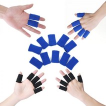 손목 실리콘 보호대 헬스 10Pcs 스트레치 스포츠 손가락 슬리브 지원 Protectio 가드 농구 배구 핸드 수납함, 파란_2차검수진행
