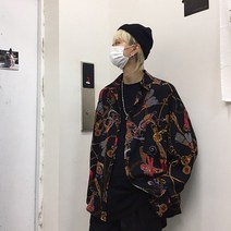 스트릿 패션 셔츠 기획전 - 테크웨어 에스닉 타이다이 패턴 스트라이프 체인 호피 베이직 체크 그라데이션 포켓 남방