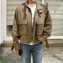 쿼터 칸토 프리미엄 오버핏 크롭 숏 야상 자켓 3color