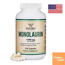 모노라우린 글리세롤 1000mg 라우르산 코코넛지방 비건 캡슐 210정 대용량, 기본