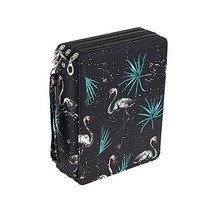 BTSKY 색연필케이스 컬러 케이스 대용량 파우치 펜슬 203858, Black+light Blue, Black+light Blue