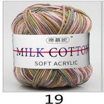 염색 우유 달콤한 부드러운 아기 크로셰 뜨개질 양모 원사 두꺼운 원사 섬유 손 뜨개질 양모 크로셰 뜨개질 원사 DIY 스웨터, 없음, 19
