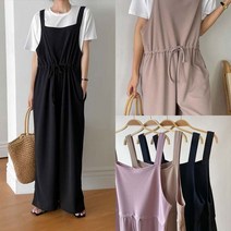 멋쭈 터널 스트링 와이드 끈점프수트 4color