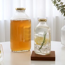 델몬트 쥬스 훼미리 유리병 주스 레트로 물병, 180ml