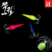 KZM 카즈미 쭈킬2 쭈꾸미 킬러 쭈킬 갑오징어 주꾸미 애자 낚시 채비 바늘, 그린 야광, 12호, 1개