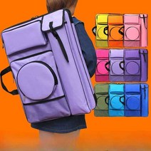 컬러 백팩 다기능 아트백 드로잉 보드백 미술작품가방, 4K 미술 시험 그림 가방 - 매직 레드