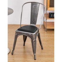 알루미늄 의자 사각형 테라스 실외 카페 행사용 야외, 검은색