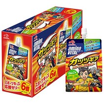 아지노모토 아미노바이탈 젤리드 링크 가츠기어 사과 맛 250g×6개 아미노산 1500mg 에너지 200kcal 味の素 アミノバイタル ゼリードリンク ガッツギア りんご味 250g×6個